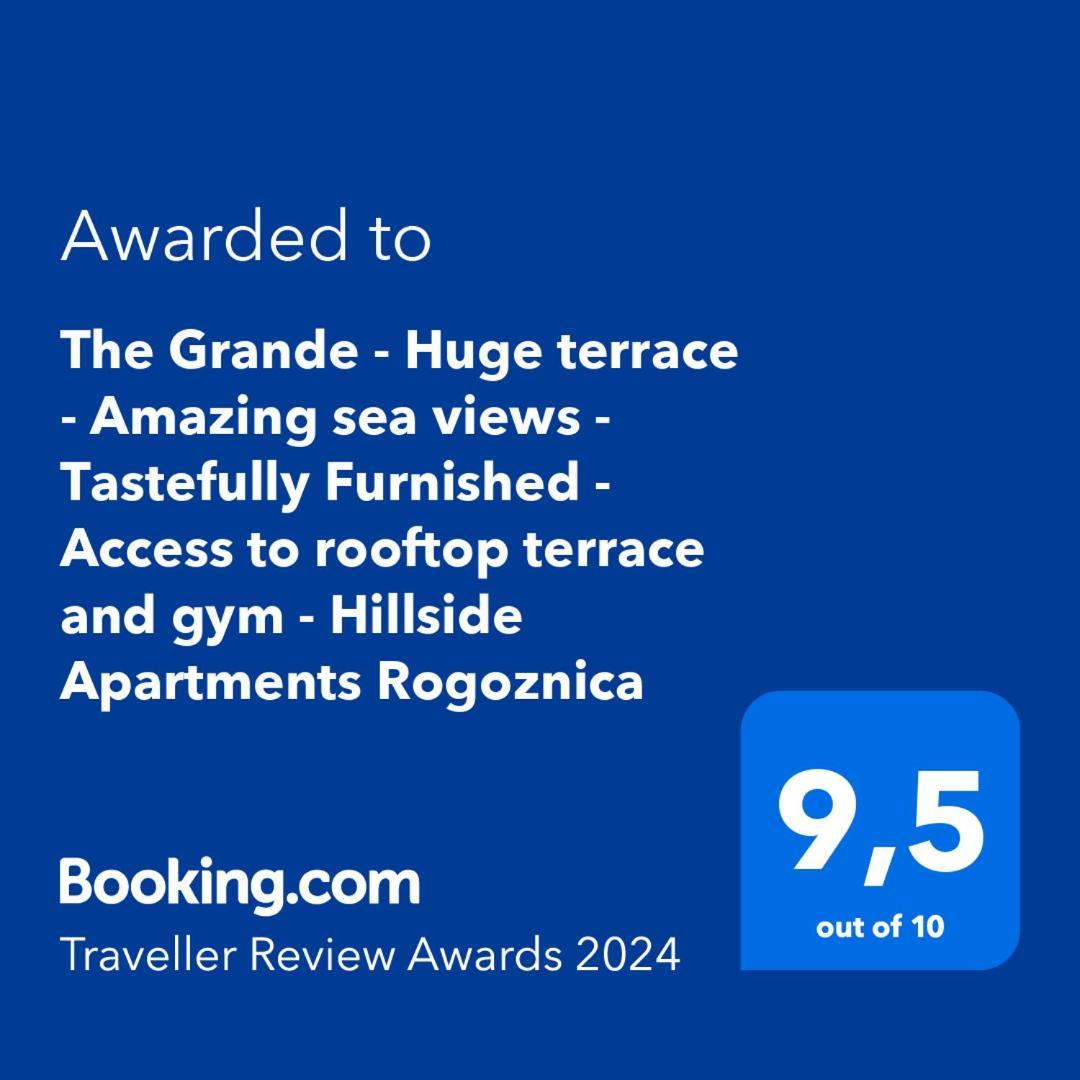 The Grande - Huge Terrace - Amazing Sea Views - Tastefully Furnished - Access To Rooftop Terrace And Gym - Hillside Apartments Rogoznica Rogoznica  Eksteriør bilde